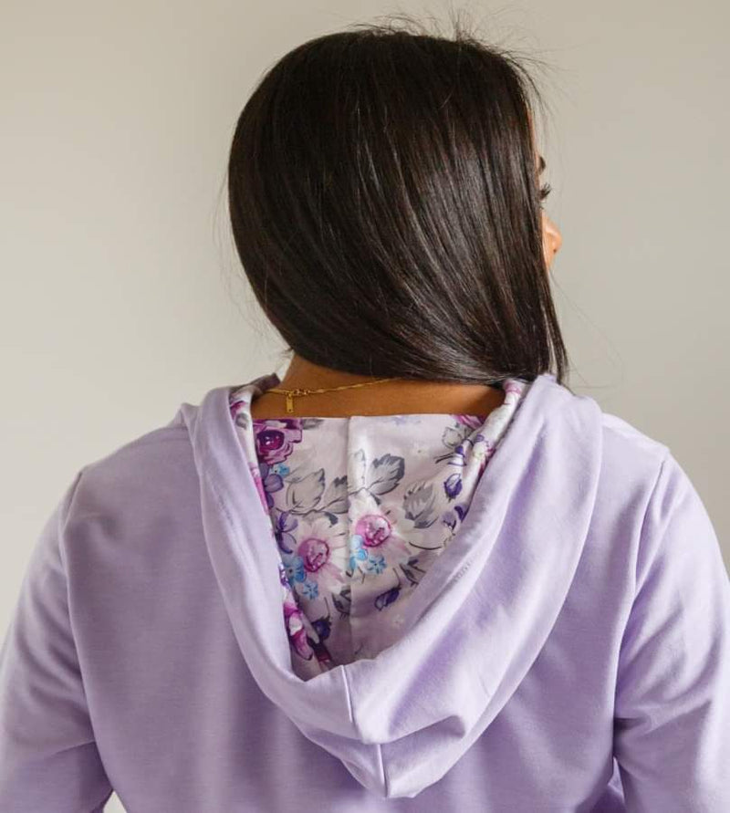 Audre Half Zip Hoodie by Shirley & Stone  |  Lavender